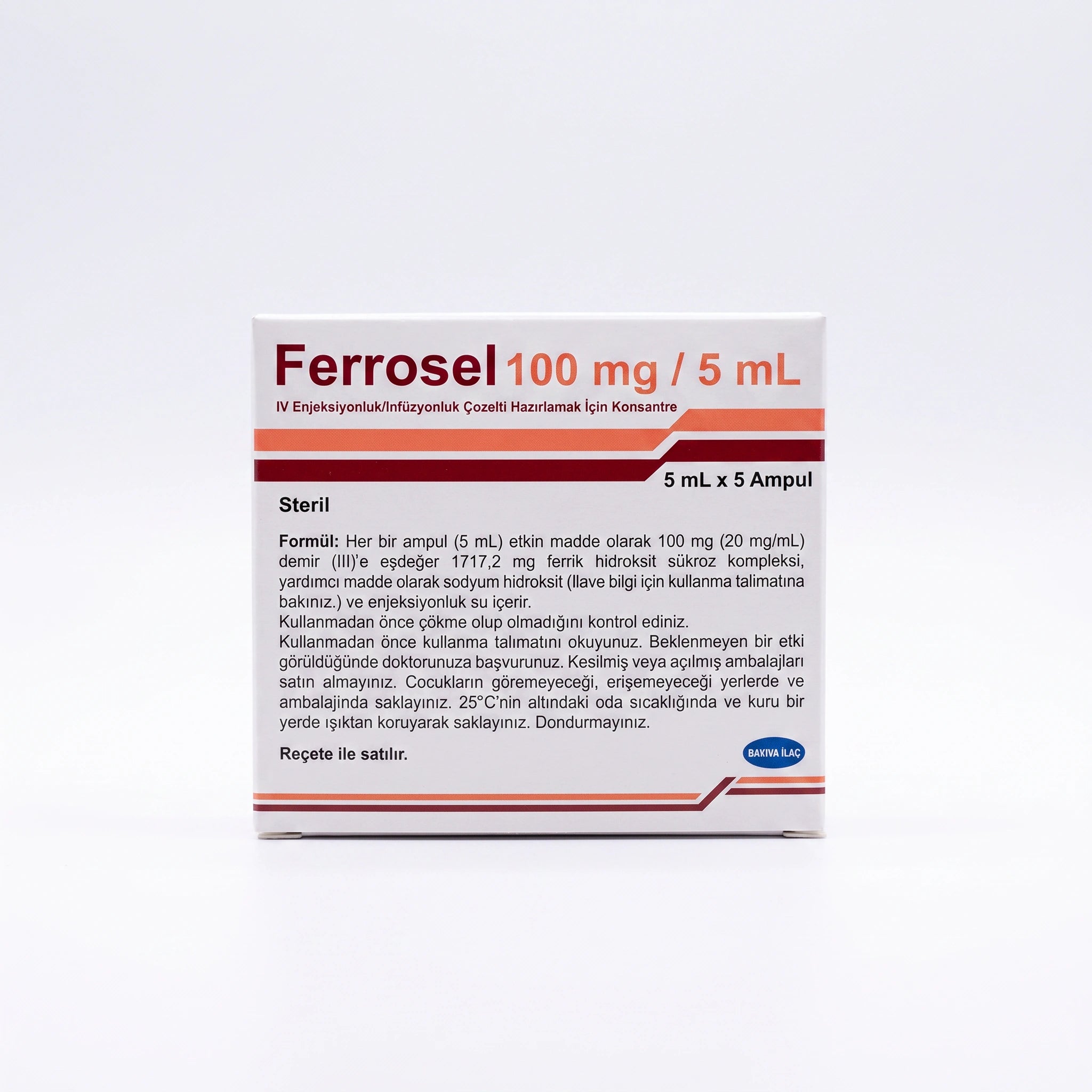 Ferrosel Iron Sucrose IV 100mg/5ml